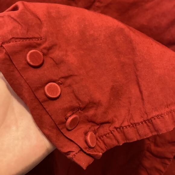 Eileen Fisher Stand Collar Burt Orange Zip Linen Jacket Size 2X - Picture 6 of 10